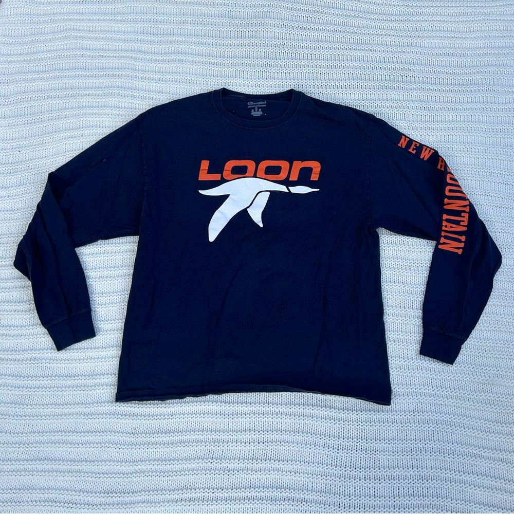 Champion, Navy Blue Long-sleeve, Size XL